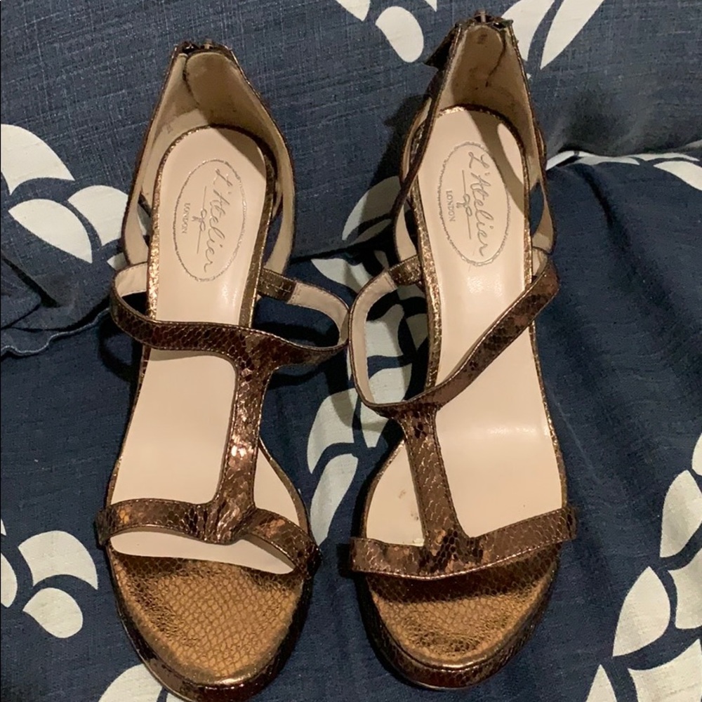 Brown high heels size 8. Worn twice